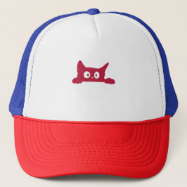 Schattigee minimalistische Cat Face Trucker Hat Trucker Pet