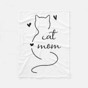 Schattigee minimalistische Cat Mam Cat Mama Kat Ki Fleece Deken