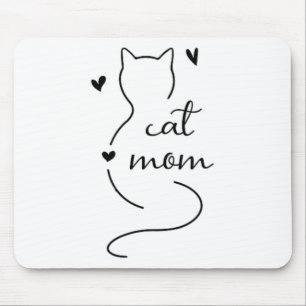 Schattigee minimalistische Cat Mam Cat Mama Kat Ki Muismat