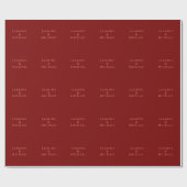 Schattigee minimalistische Deep Red & Peach eigen  Cadeaupapier (Vlak)