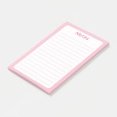 Schattigee Minimalistische Eenvoudige Zachte Roze Post-it® Notes (Schuin)