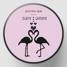 Schattigee minimalistische flamingo's verliefd op 