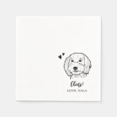 Schattigee minimalistische juichen huisdier gezich servet (Voorkant)