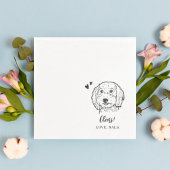 Schattigee minimalistische juichen huisdier gezich servet