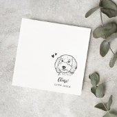 Schattigee minimalistische juichen huisdier gezich servet