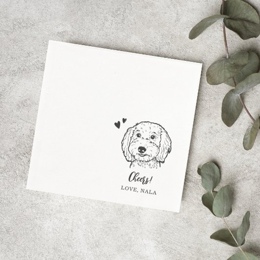 Schattigee minimalistische juichen huisdier gezich servet