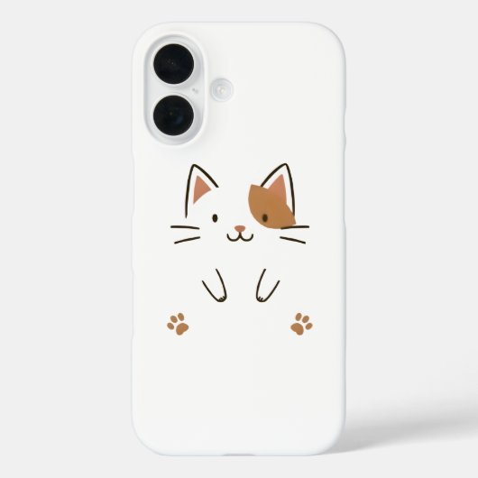 Schattigee minimalistische kattentelefoonhoes Case-Mate iPhone case (Achterkant)