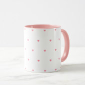 Schattigee minimalistische koffie Mok Tiny Pink He (Voorkant rechts)