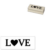 Schattigee minimalistische liefde script hart Vale Rubberstempel (Gestempeld)