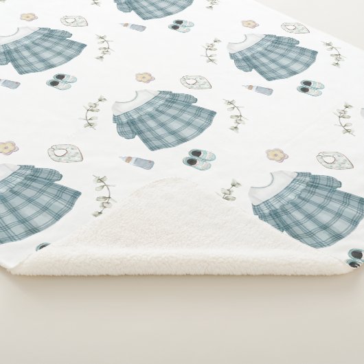 Schattigee minimalistische moderne Boho Baby kinde Sherpa Deken (3/4)