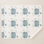 Schattigee minimalistische moderne Boho Baby kinde Sherpa Deken (Voorkant (horizontaal))