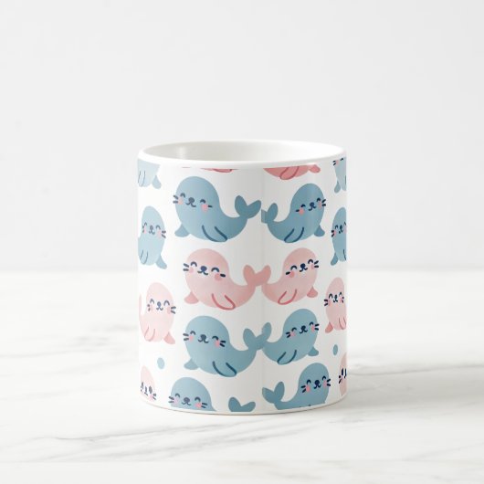 Schattigee minimalistische Mok 🦭💙💗 (Center)