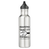 Schattigee minimalistische oma Pickleball Funny Hu Waterfles (Rechts)