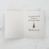 Schattigee Minimalistische Origami Kerst Eekhoorn  Kaart (Binnen)