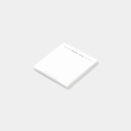 Schattigee Minimalistische Paarse Monogram Volledi Post-it® Notes (Schuin)