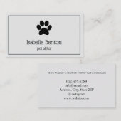 Schattigee minimalistische Pet Sitter Dog Walker P Visitekaartje (Voorkant / Achterkant)