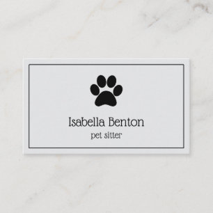 Schattigee minimalistische Pet Sitter Dog Walker P Visitekaartje