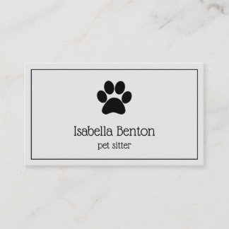 Schattigee minimalistische Pet Sitter Dog Walker P Visitekaartje
