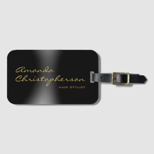 Schattigee minimalistische Plain Modern Calligrapy Bagagelabel