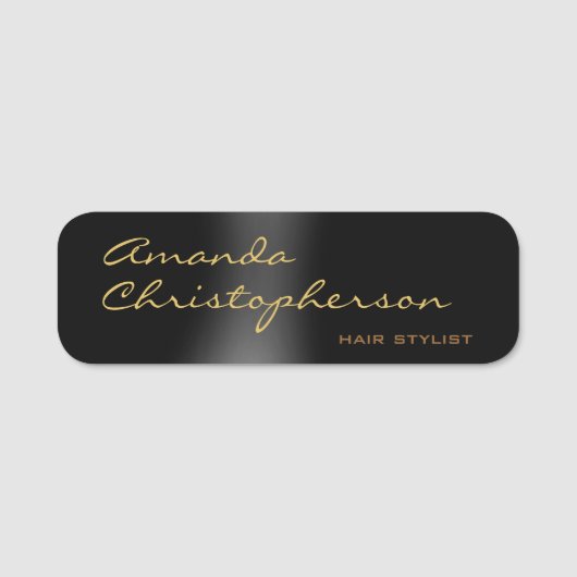 Schattigee minimalistische Plain Modern Calligrapy Naamplaatje (Voorkant)
