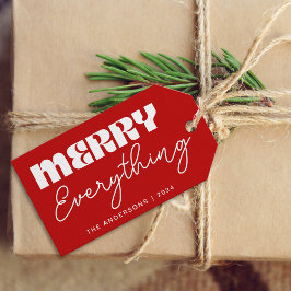 Schattigee minimalistische retro vrolijk alles rod cadeaulabel