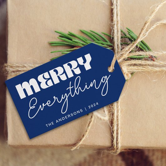 Schattigee minimalistische retro vrolijk alles scr cadeaulabel