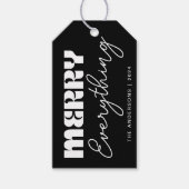 Schattigee minimalistische retro vrolijk alles zwa cadeaulabel (Voorkant)