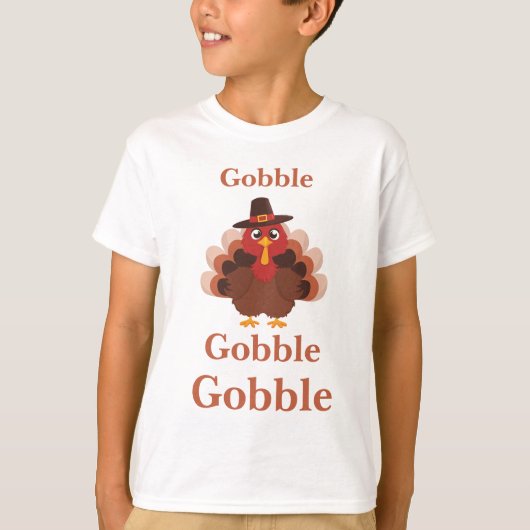 Schattigee minimalistische Thanksgiving Funny Gobb T-shirt (Voorkant)