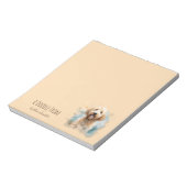 Schattigee minimalistische Waterverf Goldendoodle  Notitieblok (Linkerzijde)