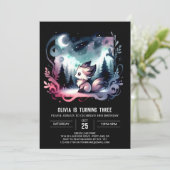 Schattigee minimalistische Wolf Verjaardag Kaart (Staand voorkant)