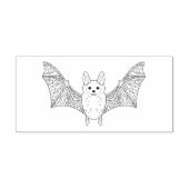 Schattigee minivleermuis met open vleugels Hallowe Rubberstempel (Afrduk)