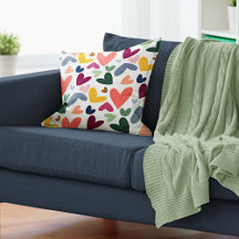 Schattigee Mint Green Blush Pink Blue Hearts Art P