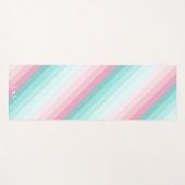Schattigee Mint Groen en Blush Roze Diagonale Stre Yogamat (Voorkant (horizontaal))