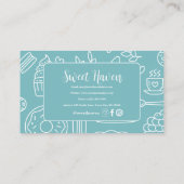 Schattigee Mint Groen Kookgerei Bakkerij Visitekaartje (Achterkant)