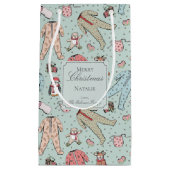 Schattigee Mint Groene Baby Meisje Kerst Custom Klein Cadeauzakje (Voorkant)