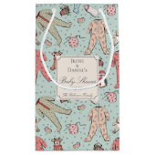 Schattigee Mint Groene Kerst Baby shower Klein Cadeauzakje (Achterkant)