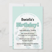 Schattigee Mint Groene Schildpad Verjaardagsfeest Kaart (Voorkant)