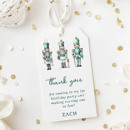 Schattigee Mint Notenkraker 1e Verjaardag Dank u w Cadeaulabel