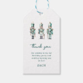 Schattigee Mint Notenkraker 1e Verjaardag Dank u w Cadeaulabel (Voorkant)
