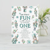 Schattigee Mint Notenkraker Oh Wat Leuk 1e Verjaar Kaart (Staand voorkant)