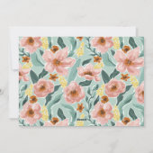 Schattigee Mint Sage Blush Roze Bloemen Kerstmis F Feestdagenkaart (Achterkant)