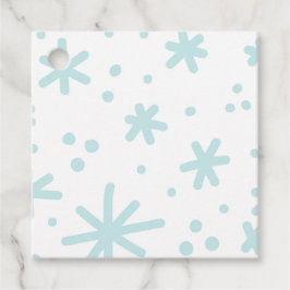 Schattigee Mint Snowy Snowflake Stars Bedankjes Labels