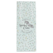 Schattigee Mint Spooky Schattige Oktober Baby show Wijn Cadeautas (Achterkant)