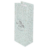 Schattigee Mint Spooky Schattige Oktober Baby show Wijn Cadeautas (Voorkant Gekanteld)