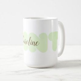 Schattigee Mint Typografie Voeg naam Tekst Mok