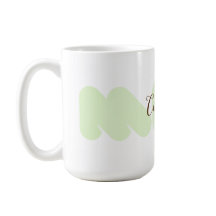 Schattigee Mint Typografie Voeg naam Tekst Mok