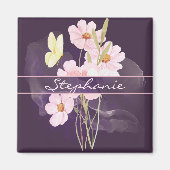 Schattigee mistige Waterverf met vlinderpruim Magneet (Voorkant)