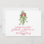 Schattigee Mistletoe Kerstfoto Sjabloon (Achterkant)