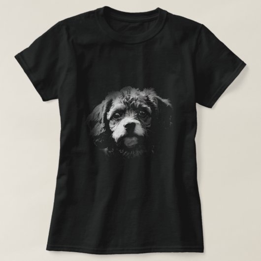 Schattigee Mixed Breed Dog Poedel T-shirt (Design voorkant)