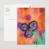Schattigee Mixed Media Flower Collage Briefkaart (Voorkant / Achterkant)